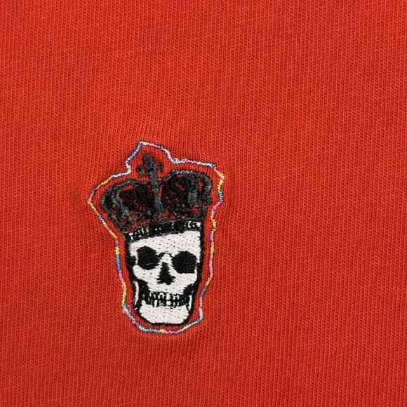 Robert Graham Shirt Men's Size XL Red Classic Fit Polo Crown Skull Logo - Picture 4 of 10